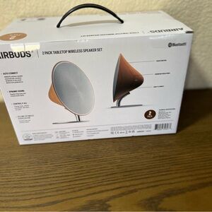 Brown and Silver Wireless Speaker Set 2pack